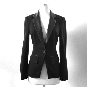 BEBE fitted black tuxedo style jacket